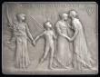 London Coins : A191 : Lot 805 : France undated shareholders plaquette 44x58mm 58 grams silvered, Compagnie des chemins de fer de Par...