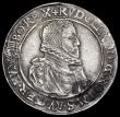 London Coins : A191 : Lot 890 : Austria Thaler 1594 Rudolf II KB Kremnitz Mint EF with an arear of black staining beneath the bust