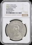 London Coins : A191 : Lot 918 : China Dollar (1927) Memento 6 Pointed Stars L&M-19 NGC AU DETAILS CHOPMARKED