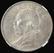 London Coins : A191 : Lot 919 : China Dollar Yr 3 (1914) "Fat Man" L&M-63 NGC AU Details CHOPMARKED