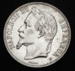 London Coins : A191 : Lot 939 : France 5 Francs 1868 BB Second Empire KM#802.2 bright nEF