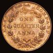 London Coins : A191 : Lot 989 : India East India Company Quarter Anna 1835 Unc with a good amount of subdued lustre