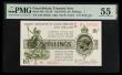 London Coins : A192 : Lot 10 : Ten Shillings Warren Fisher T25 issued 1919 red serial number E/32 267362 (No. with dot), in a PMG H...