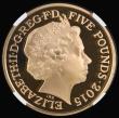 London Coins : A192 : Lot 1018 : Five Pound Crown 2015 50th Anniversary of the Death of Sir Winston Churchill, Obverse with Ian Rank-...