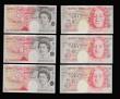 London Coins : A192 : Lot 107 : Fifty Pounds Kentfield B377 issued 1994 a collection of -01 prefixes B01 761950 VF, C01 180399 VF, D...