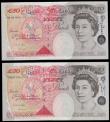 London Coins : A192 : Lot 110 : Fifty Pounds Kentfield Houblon commemorative prefixes (2) PW50 000044 AU-UNC, YR10 980101 AU-UNC