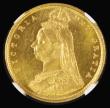 London Coins : A192 : Lot 1129 : Half Sovereign 1887 Jubilee Head in a NGC Holder Graded MS63