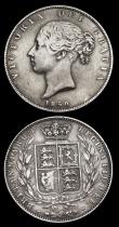 London Coins : A192 : Lot 1250 : Halfcrowns (2) 1849 Large Date ESC 682 and 1850 ESC 684 both Good Fine/nVF and toned