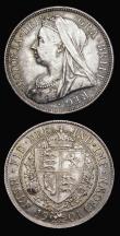 London Coins : A192 : Lot 1255 : Halfcrowns 1901 (2) EF or better one with a small striking fault by C of VICTORIA