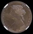 London Coins : A192 : Lot 1279 : Halfpenny 1876H dies 13+M as Freeman 326 but in Proof in an NGC Holder at PF64BN (the BN perhaps con...