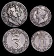 London Coins : A192 : Lot 1289 : Maundy (2) Twopence 1688 with 8 over 7 VF and Threepence 1689 Near VF both with an even old tone