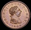 London Coins : A192 : Lot 1333 : Penny 1806 Incuse Curl Peck 1342 AU/EF some spots reverse