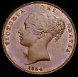 London Coins : A192 : Lot 1359 : Penny 1844 Peck 1487 GEF/ AU with a stain obverse field