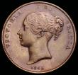 London Coins : A192 : Lot 1360 : Penny 1845 Peck 1489 EF some scuffs around the trident prongs, a scarce date hard to find in this hi...