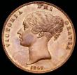 London Coins : A192 : Lot 1364 : Penny 1847 DEF Far Colon Peck 1493 UNC with lustre but once lightly cleaned or dipped in olive oil o...