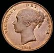 London Coins : A192 : Lot 1378 : Penny 1854 Plain Trident Peck 1506 Unc with considerable lustre, one thin scratch reverse otherwise ...