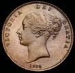 London Coins : A192 : Lot 1381 : Penny 1856 Ornamental Trident Peck 1512 Chocolate Unc and a key date rarity but once lightly cleaned...