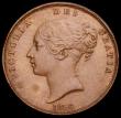 London Coins : A192 : Lot 1382 : Penny 1856 Plain Trident Peck 1510 AU and a key date but once lightly cleaned or dipped in olive oil...