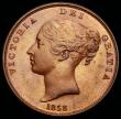 London Coins : A192 : Lot 1394 : Penny 1858 Large Date, No WW Peck 1518 Unc with a few flecks of grey toning