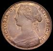 London Coins : A192 : Lot 1401 : Penny 1860 Freeman 15 dies 4+D with central cut to the ribbon fishtail and crimp to the outer ribbon...
