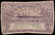 London Coins : A192 : Lot 143 : Denmark 50 Kroner 1944 prefix F Pick 38a Very Good