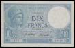 London Coins : A192 : Lot 147 : France 10 Francs 18.7.1918 Laferriere and Picard Pick 73a VF some light dirt reverse