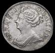 London Coins : A192 : Lot 1503 : Shilling 1708 Third Bust Plain in angles ESC 1147, Bull 1399 GVF or  better, the reverse with two ha...