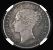 London Coins : A192 : Lot 1536 : Shilling 1858 ESC 1306, Bull 3011 nicely toned Unc or near so and in a NGC holder graded AU58 