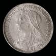 London Coins : A192 : Lot 1554 : Shilling 1897 ESC 1366, Bull 3162, UNC with an even tone in an CGS holder and graded 82