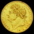 London Coins : A192 : Lot 1684 : Sovereign 1821 Marsh 5 VF/GVF small rim bruise below the portrait