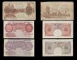London Coins : A192 : Lot 17 : Warren Fisher Pound R1/2 281474, 10/- Peppiatt Mauve and O'Brien red Britannia, &pound;1 Hollom...