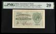 London Coins : A192 : Lot 179 : Malta 1 Shilling on 2 Shillings Provisional issue 1940 (old date 1918), series A/1 45137, George V a...
