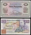 London Coins : A192 : Lot 183 : Northern Ireland (2) Northern Bank Limited 10 Pounds Pick 189e (BY NI.624e; PMI NR99) signature John...