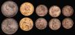 London Coins : A192 : Lot 1849 : Copper and Bronze (9) Third Farthing 1902 VF with a scratch Obv, Half Farthing 1844 VF, Farthing 182...