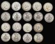 London Coins : A192 : Lot 1887 : George VI Shillings (50% silver issues) in high grades (17) 1937E, 1937S (2), 1937S Proof, 1938S, 19...
