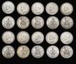 London Coins : A192 : Lot 1888 : George VI Shillings (50% silver issues) in high grades a complete date run of both English and Scott...