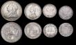 London Coins : A192 : Lot 1949 : Victorian Silver (7) Florin 1901 VF, Shilling 1887 JH Good Fine, 6d 1872 Die 63 Good Fine, 1878 Die ...