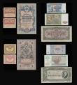 London Coins : A192 : Lot 208 : Russia (10) 3 Rubles (1905) (2) Pick 9b VF and 9c GEF, 10 Rubles (1909) Pick 11b and 11c VF, 5 Ruble...