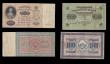 London Coins : A192 : Lot 209 : Russia (3) 100 Rubles 1898 signed Timashev Pick 5b Fine with 2 small central holes, 1,000 Rubles 191...