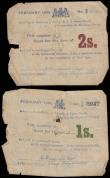 London Coins : A192 : Lot 229 : South Africa Mafeking siege notes (2) 1 shilling Mafeking siege note dated February 1900, S/N B5947 ...