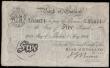 London Coins : A192 : Lot 29 : Five Pounds Nairne May 1st 1908, B208b, B/4 85871, rare early date, GVF or better with faint discolo...