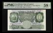 London Coins : A192 : Lot 30 : One pound Mahon B212 issued 1928 S/N D34 411608 Choice About Uncirculated PMG 58 EPQ