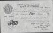 London Coins : A192 : Lot 37 : Five Pounds Peppiatt white B264 thin paper dated 22 April 1947 series L97 028721, Good VF