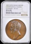 London Coins : A192 : Lot 412 : France Constitutional Charter 1830 Bronze 41mm by R. Gayard Louis Philippe bust reverse AU CONSERVAT...