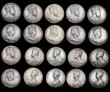 London Coins : A192 : Lot 436 : A collection of the small silver (32mm) official Royal Mint issues in a Lindner tray (18) Coronation...