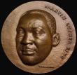 London Coins : A192 : Lot 461 : Martin Luther King 70mm bronze by the French issuer Courbier (1969), Martin Luther King obverse with...