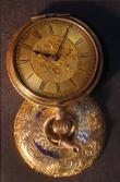 London Coins : A192 : Lot 484 : Gold Watch 40mm diameter hall marked 18 carat (total weight 44 grams) dark blue numerals and hands f...