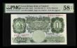 London Coins : A192 : Lot 49 : One Pound O'Brien replacement B274 S/N S87S 188683 Choice AU PMG 58 EPQ 