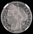 London Coins : A192 : Lot 606 : France Franc 1849A in an NGC holder UNC DETAILS CLEANED never the less looks a choice piece with pro...