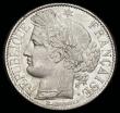 London Coins : A192 : Lot 610 : France One Franc 1888A KM#822.1  AU/UNC with peripheral gold tone and mint lustre